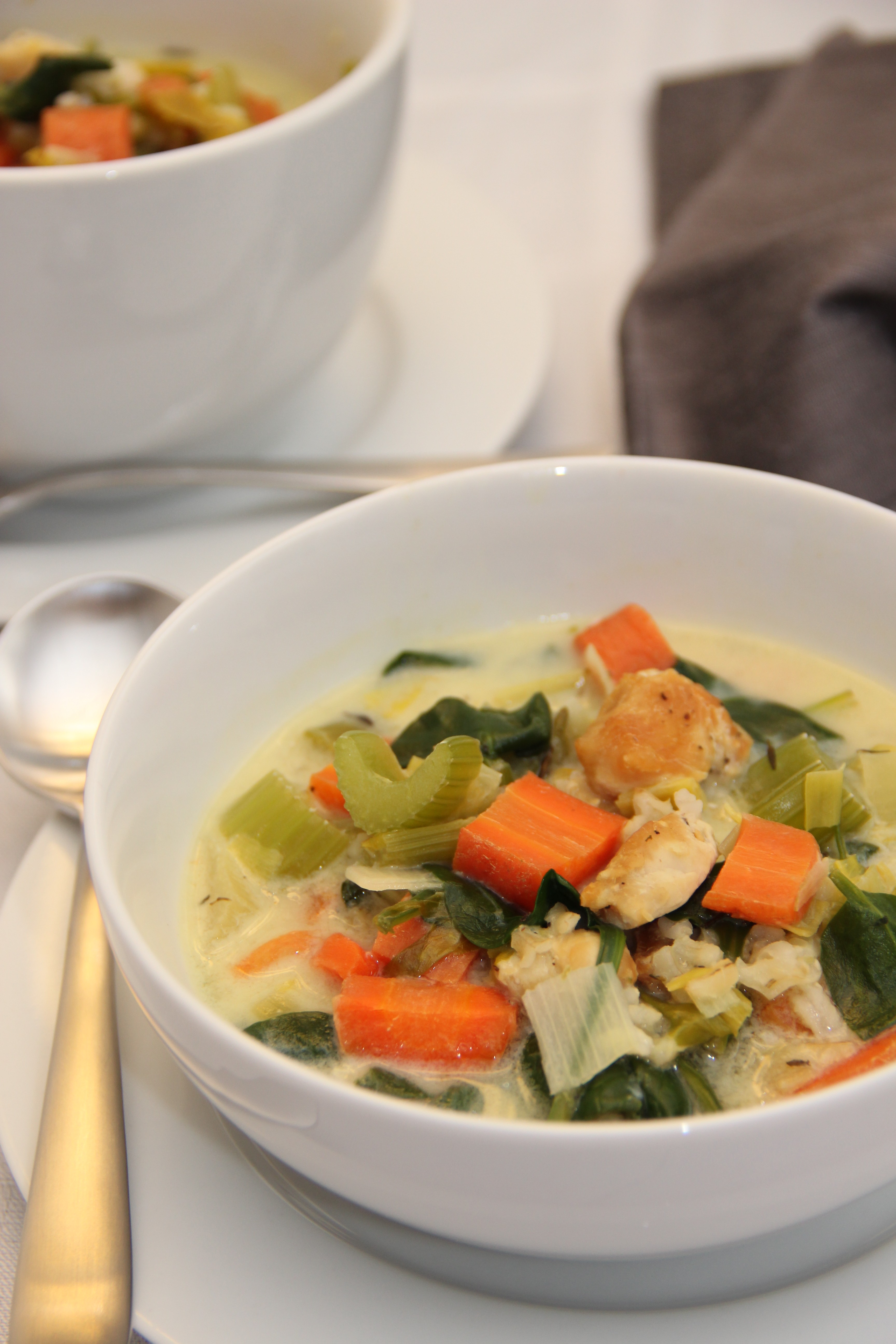 How to Make Creamy Soup the Healthy Way: Creamy Chicken Florentine Soup ...