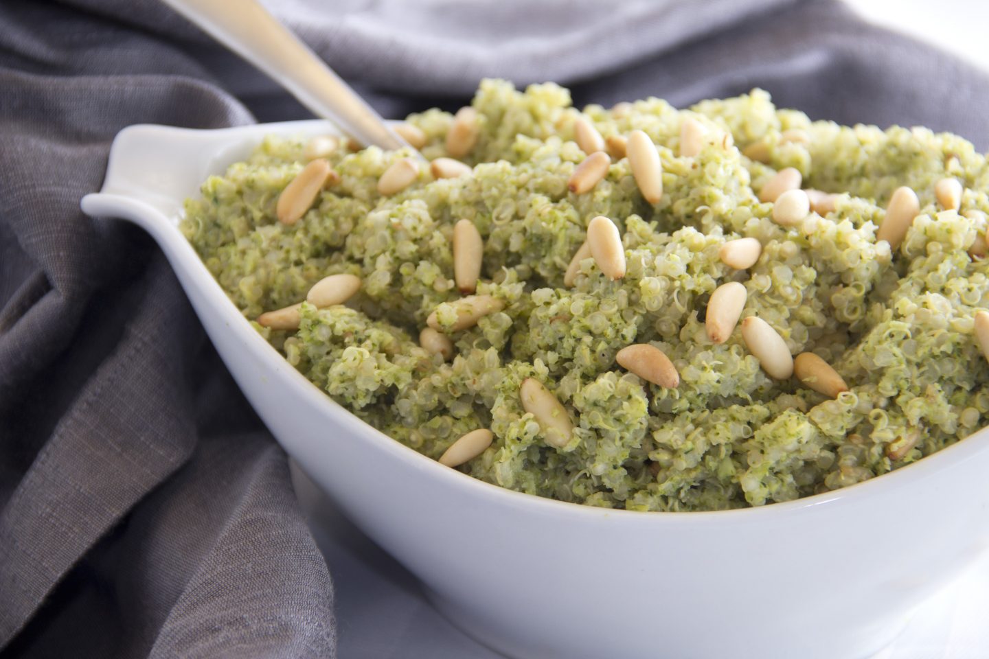 ‘Easy Being Green’ Broccoli Pesto Quinoa