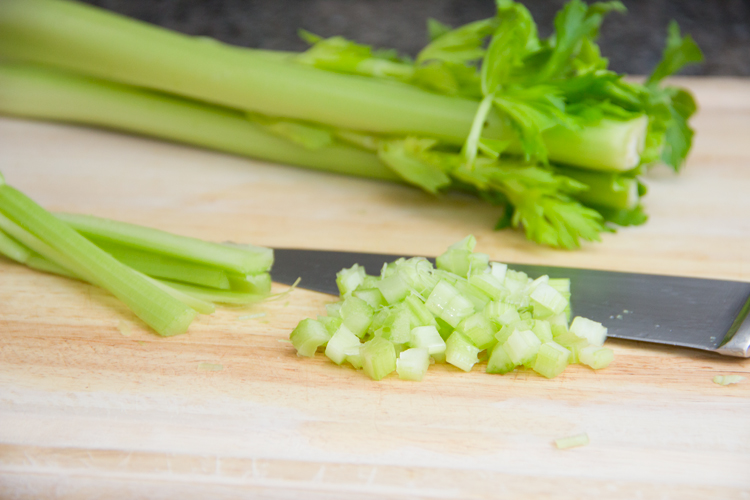 dicing celery