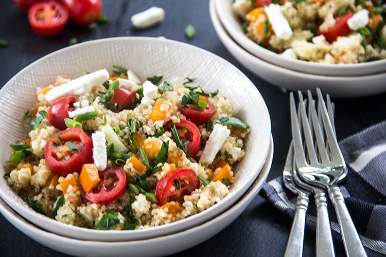 Greek Tomato-Feta Quinoa Salad - Jen Elizabeth's Journals