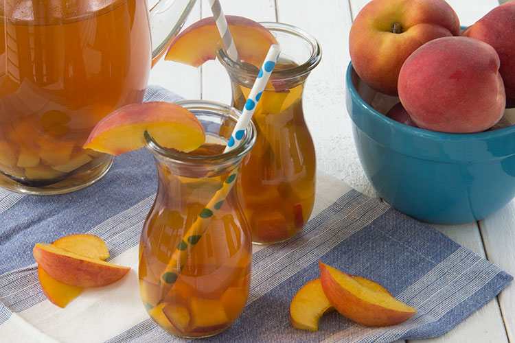 Peach Iced Tea Recipe from Fresh or Frozen Peaches - Koti Beth