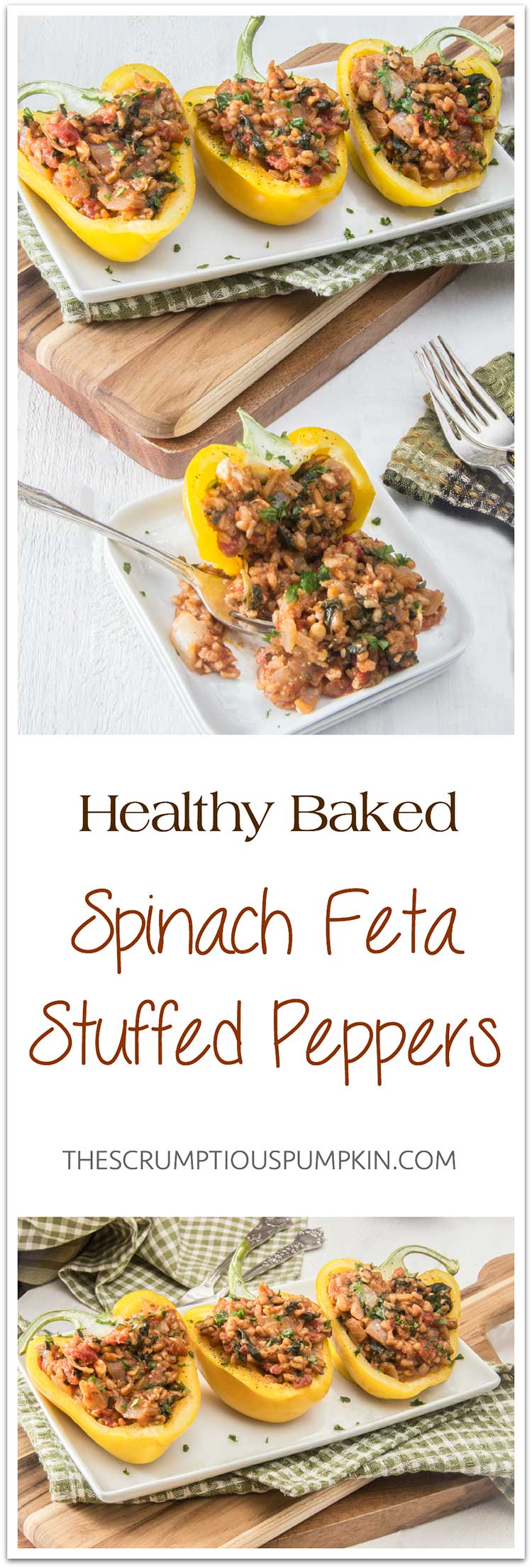 Greek Stuffed Peppers: Feta & Spinach - Jen Elizabeth's Journals