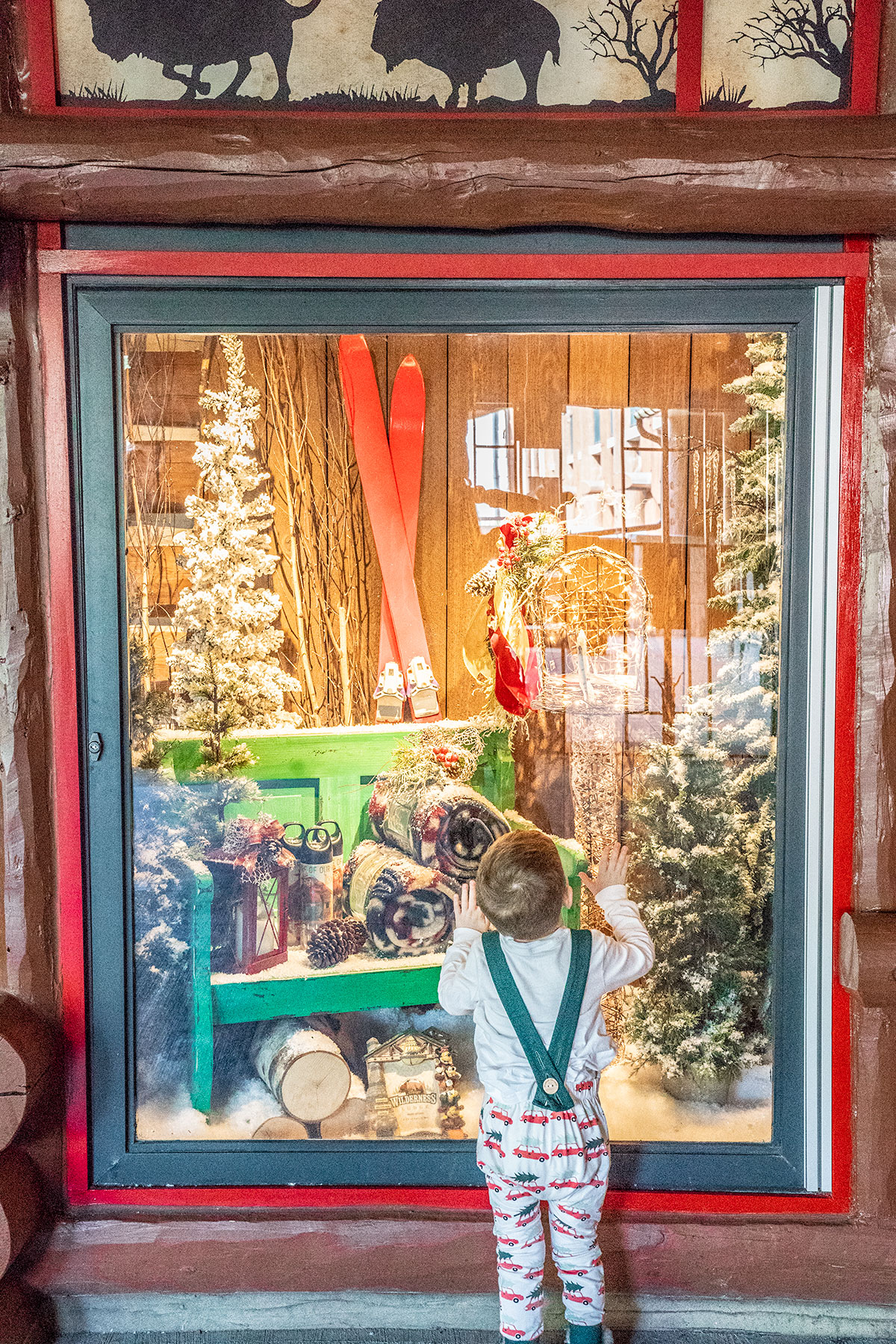 Christmas-Window-Display-Wilderness-Lodge