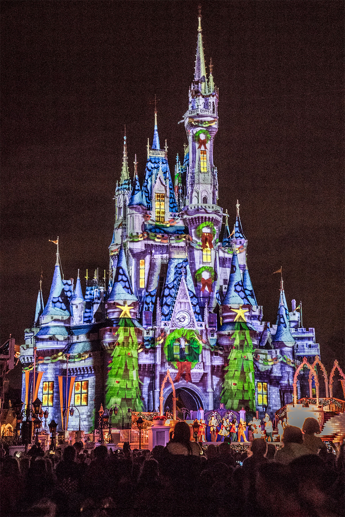 Cinderella-Castle-At-Christmas-After-Dark