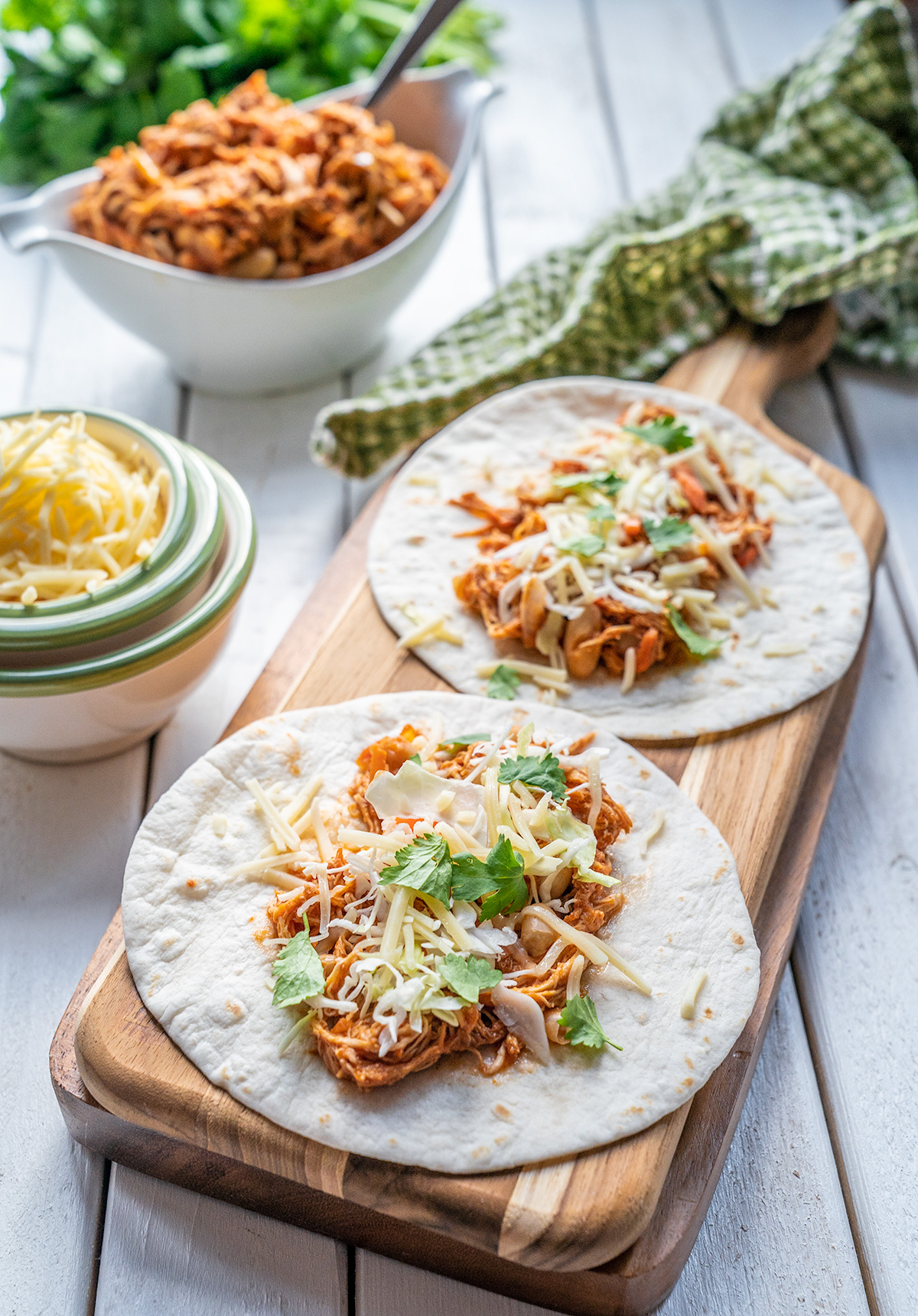 Healthy Slow Cooker Pulled Chicken Tacos - Jen Elizabeth's Journals