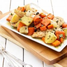 Easy Slow Cooker Dijon Chicken with Winter Vegetables
