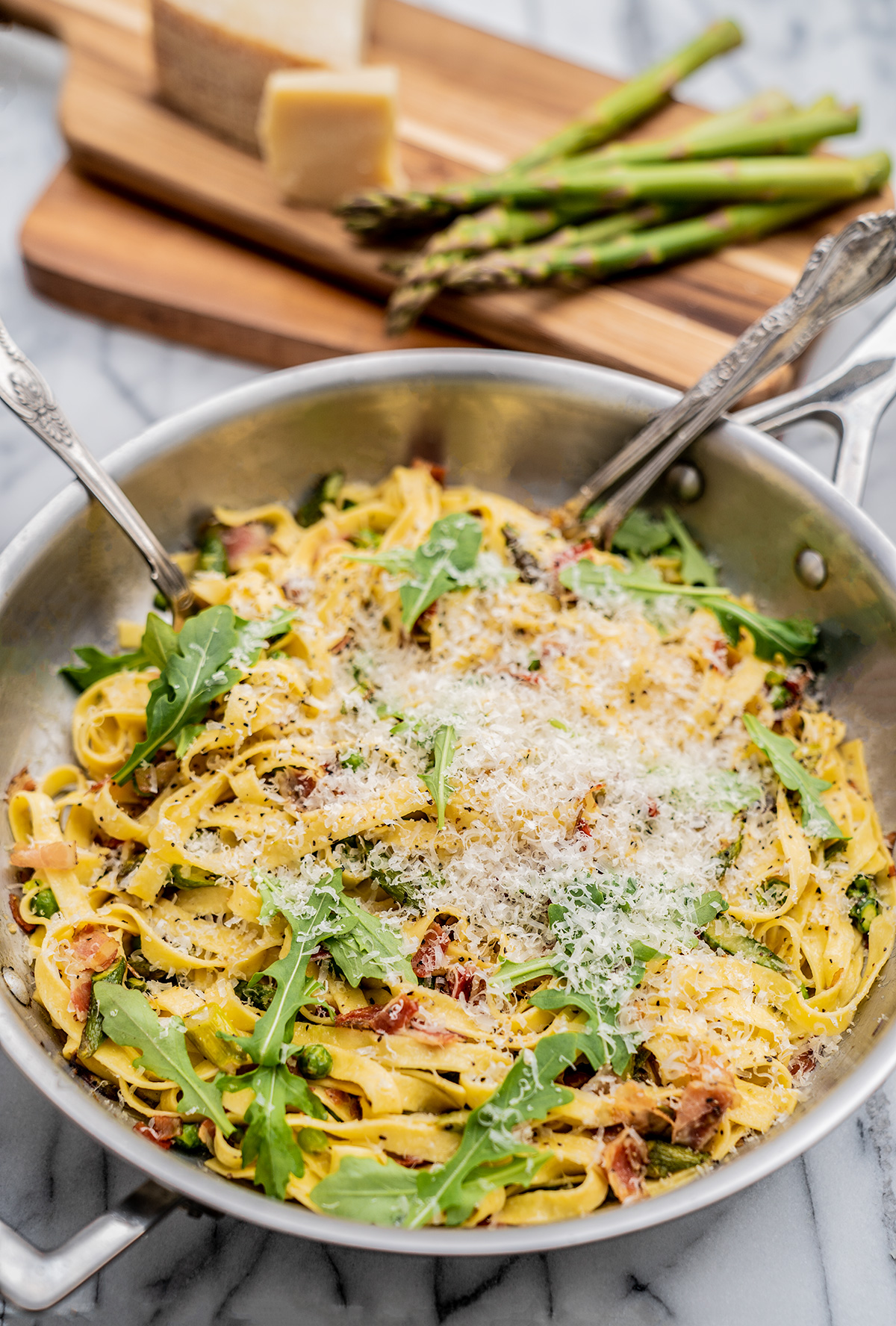 30-Minute Cacio e Pepe with Asparagus and Bacon - Jen Elizabeth's Journals